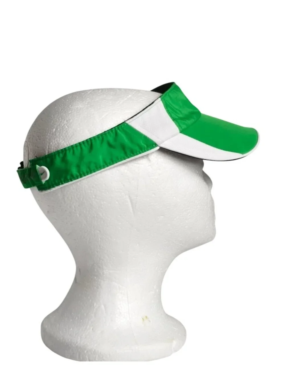VTG Nike Womens Visor Kelly Green  White Swoosh Dri-Fit Fit Dry Adjust Reflectiv